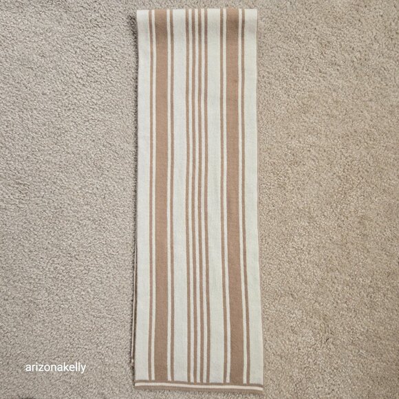 Knit Cashmere Neutral Stripe REPAIRED HOLE - Picture 5 of 10